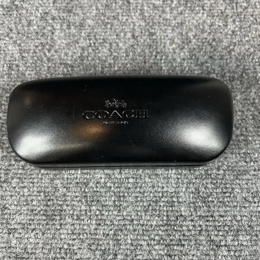 Coach New York Black Hard Shell Eyeglass Case Glasses Holder USED